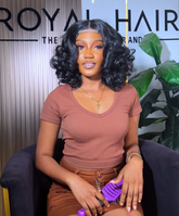 12” 250 grams Luxury Bouncy curls 
with 2x6 closure